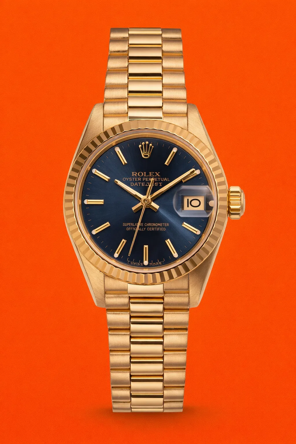 Rolex Rolex Ladies Datejust 18ct yellow gold Blue Dial 26mm 69178