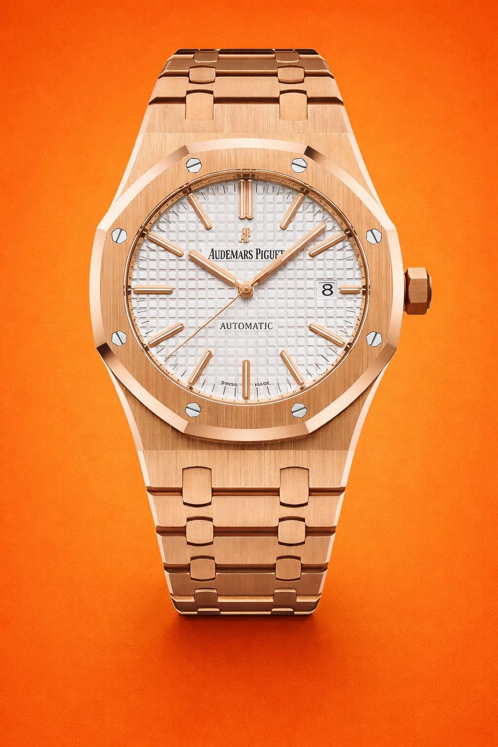 Audemars Piguet Audemars Piguet Royal Oak 41mm 18ct Rose Gold White Dial 15400