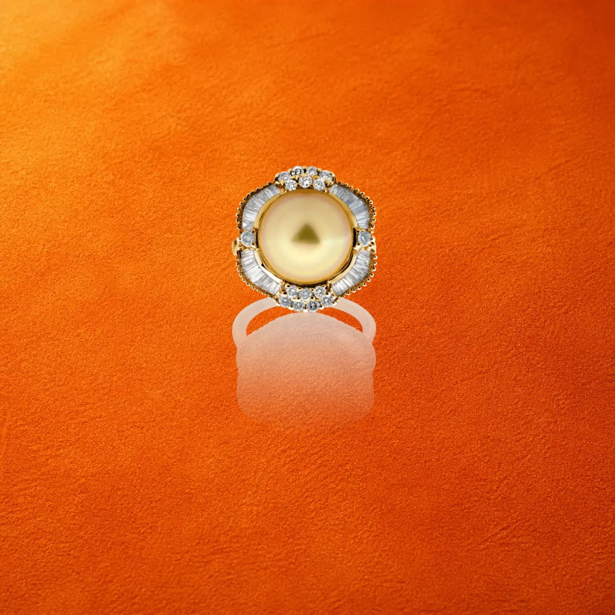Pearl And Diamond Ring