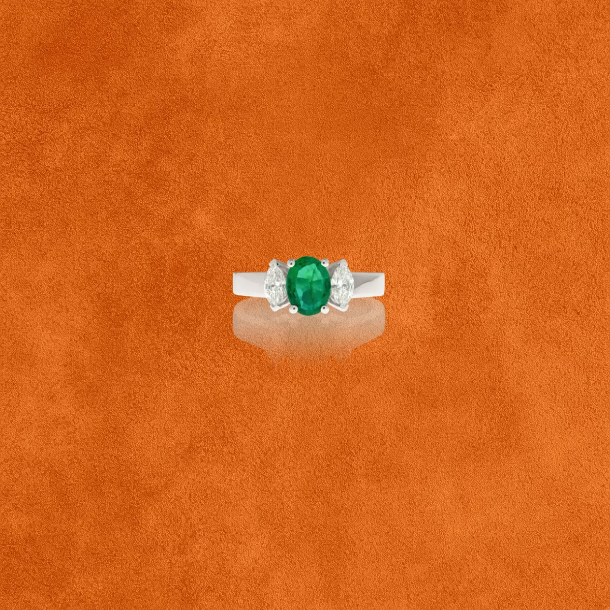 Emerald And Diamond Engagement Ring