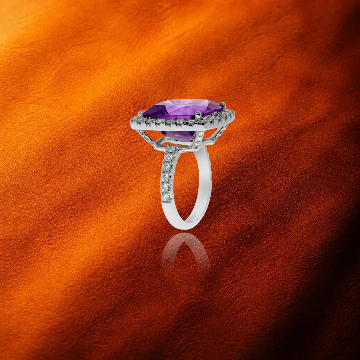 Amethyst And Diamond Ring