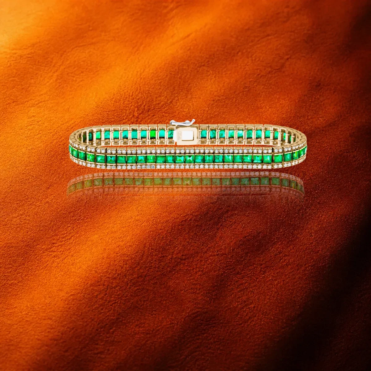 Emerald And Diamond Bracelet