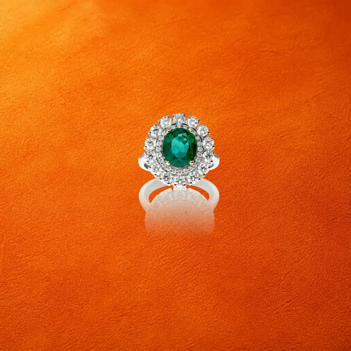 Emerald And Diamond Ring