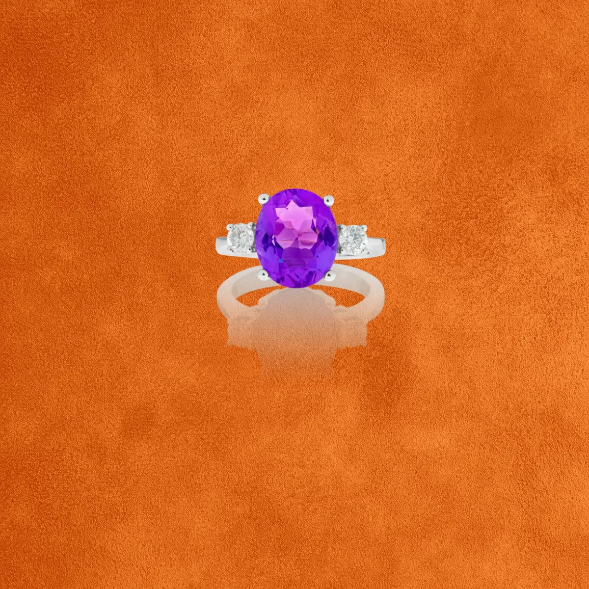 Amethyst And Diamond Ring