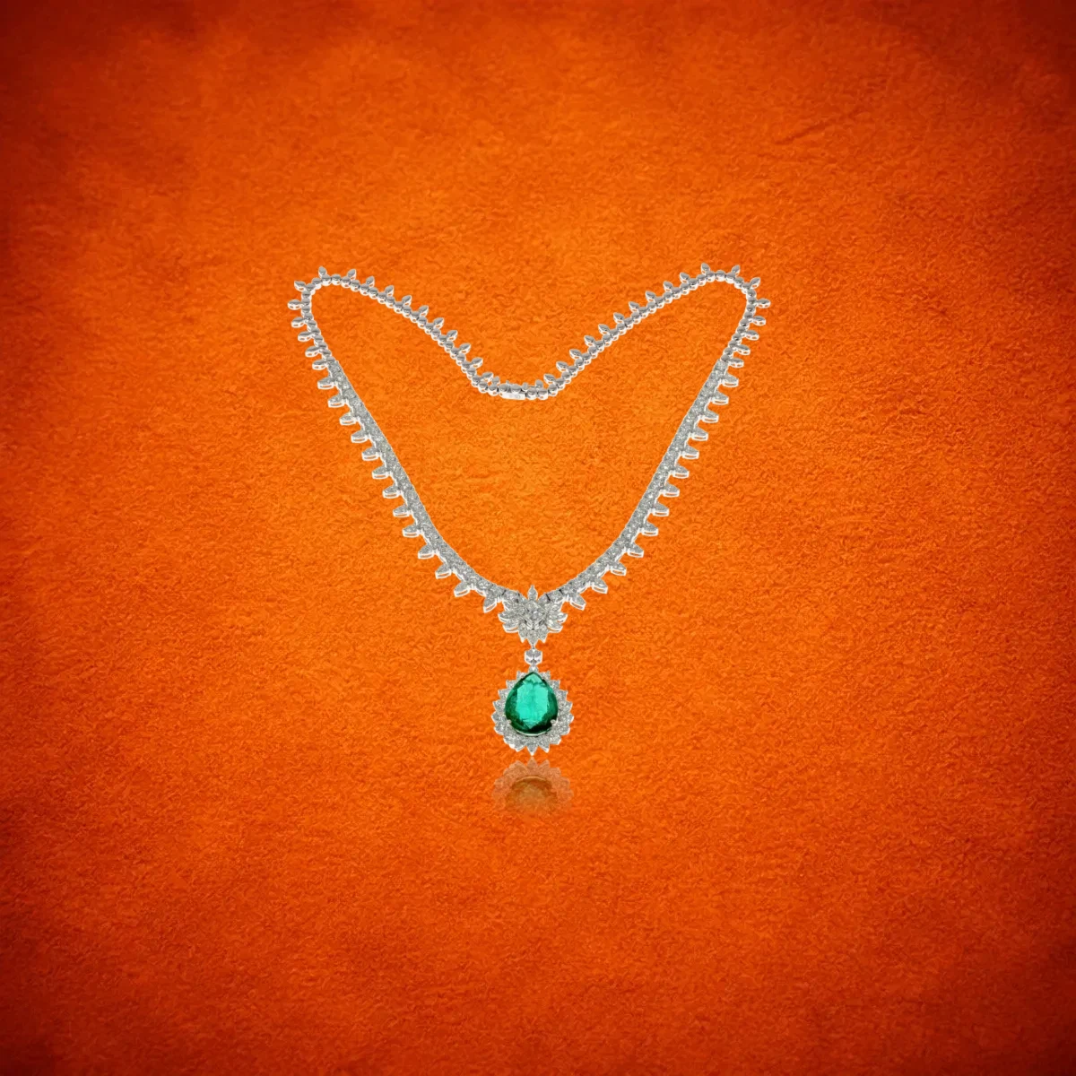 Emerald And Diamond Necklace