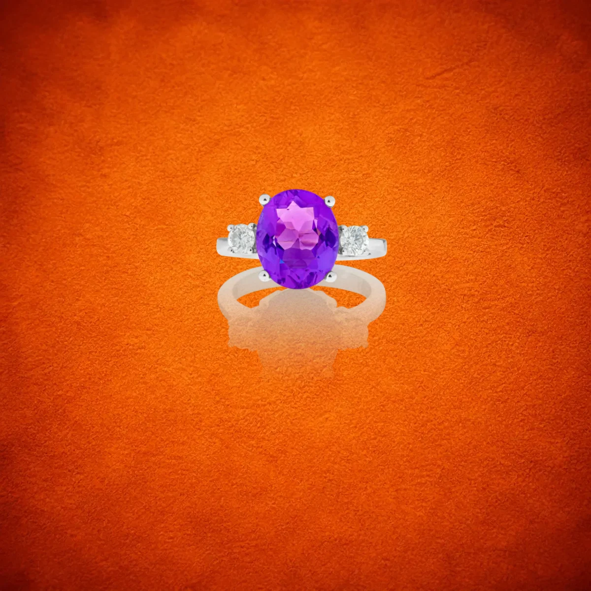 Amethyst And Diamond Ring