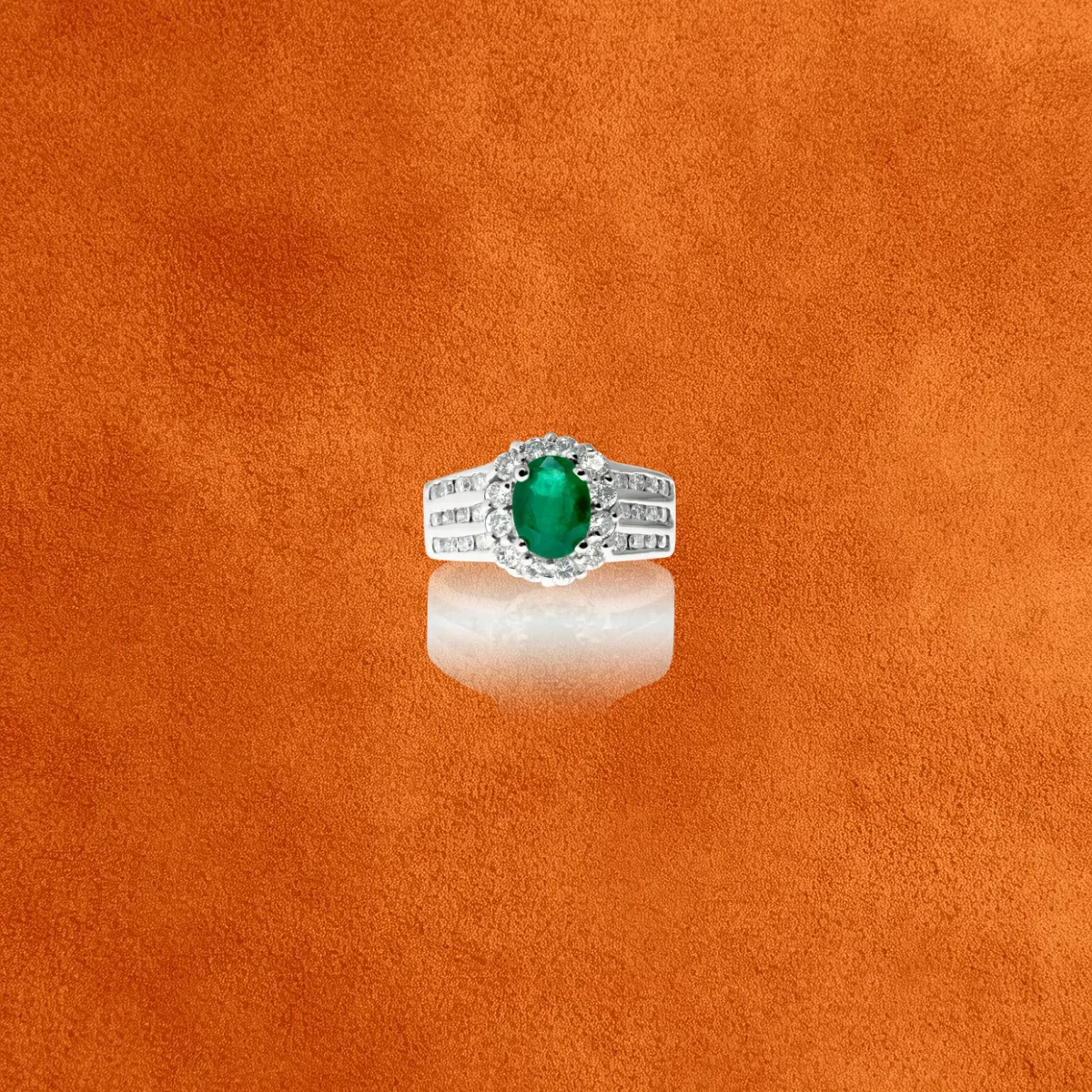Emerald And Diamond Engagement Ring