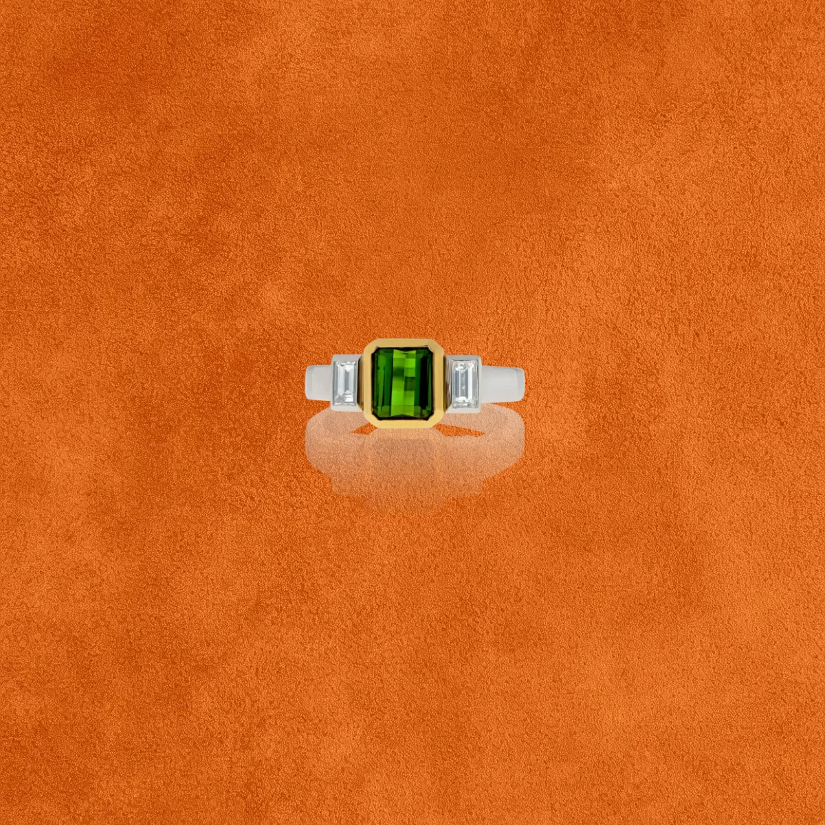 Tourmailine And Diamond Ring