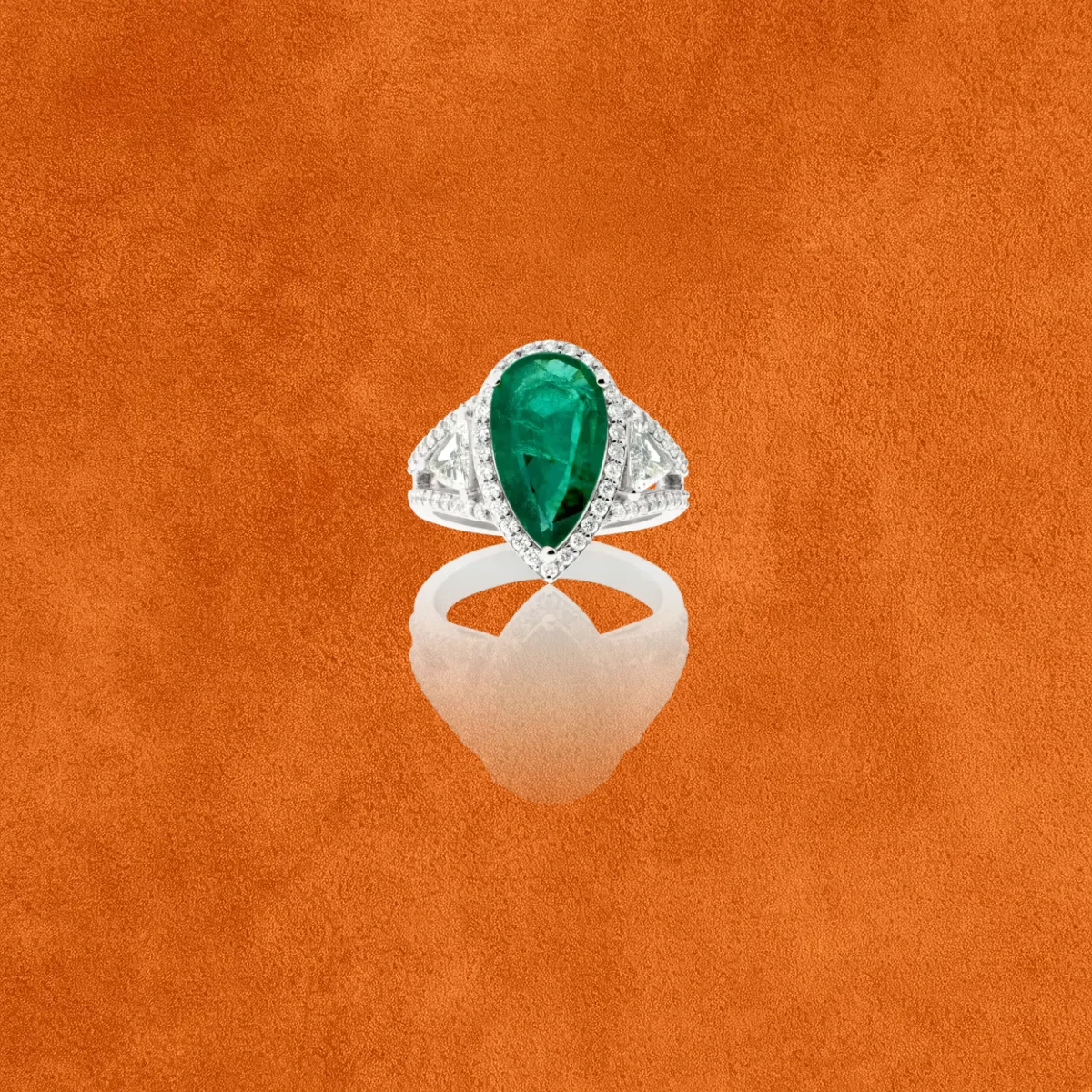 Emerald And Diamond Engagement Ring