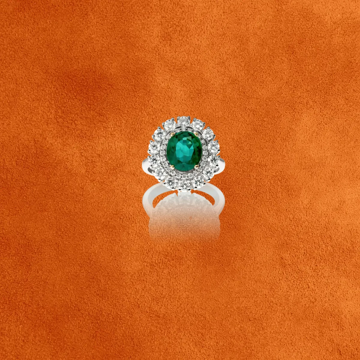 Emerald And Diamond Ring