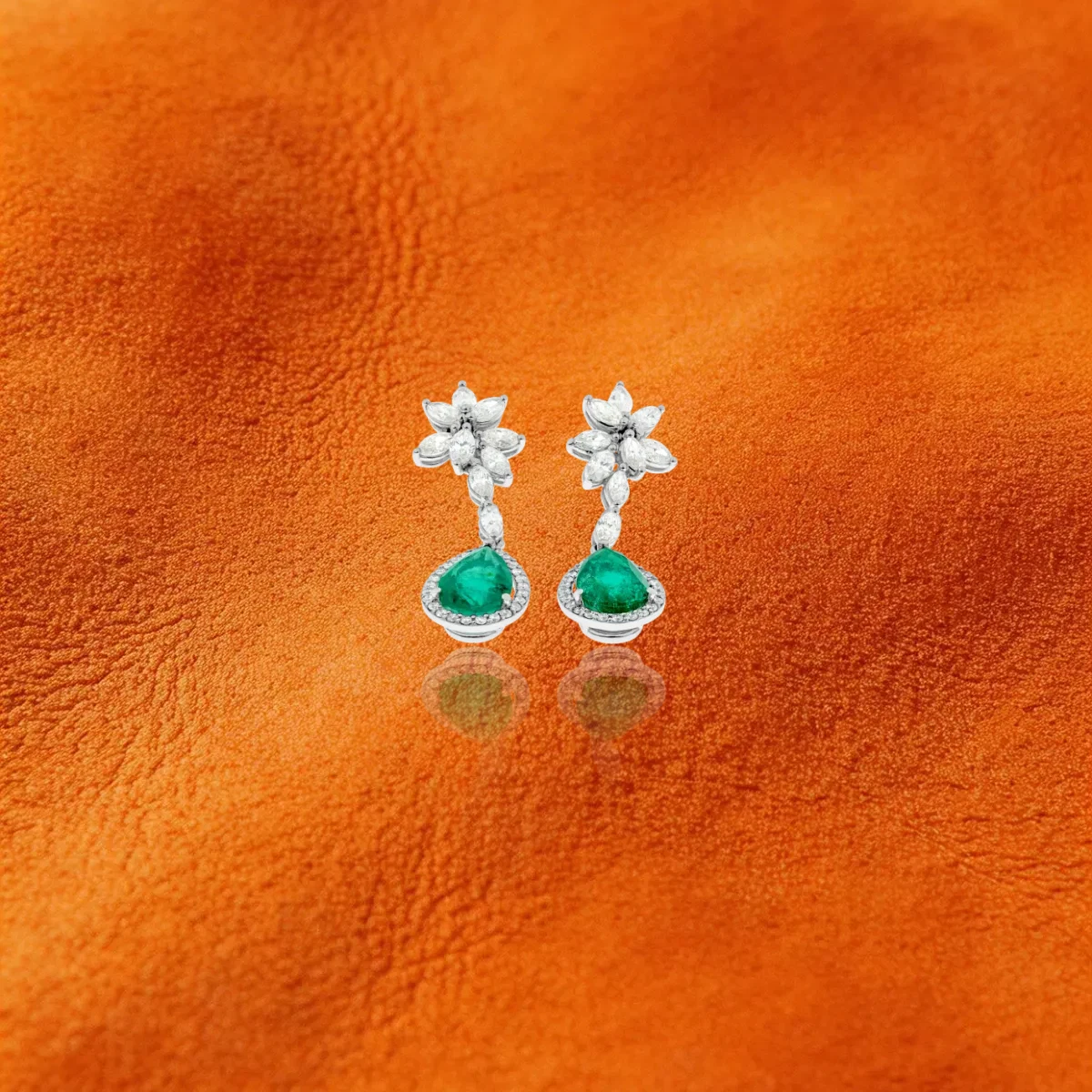 Emerald And Diamond Earrings