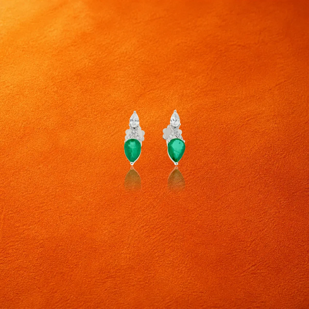 Emerald And Diamond Earrings
