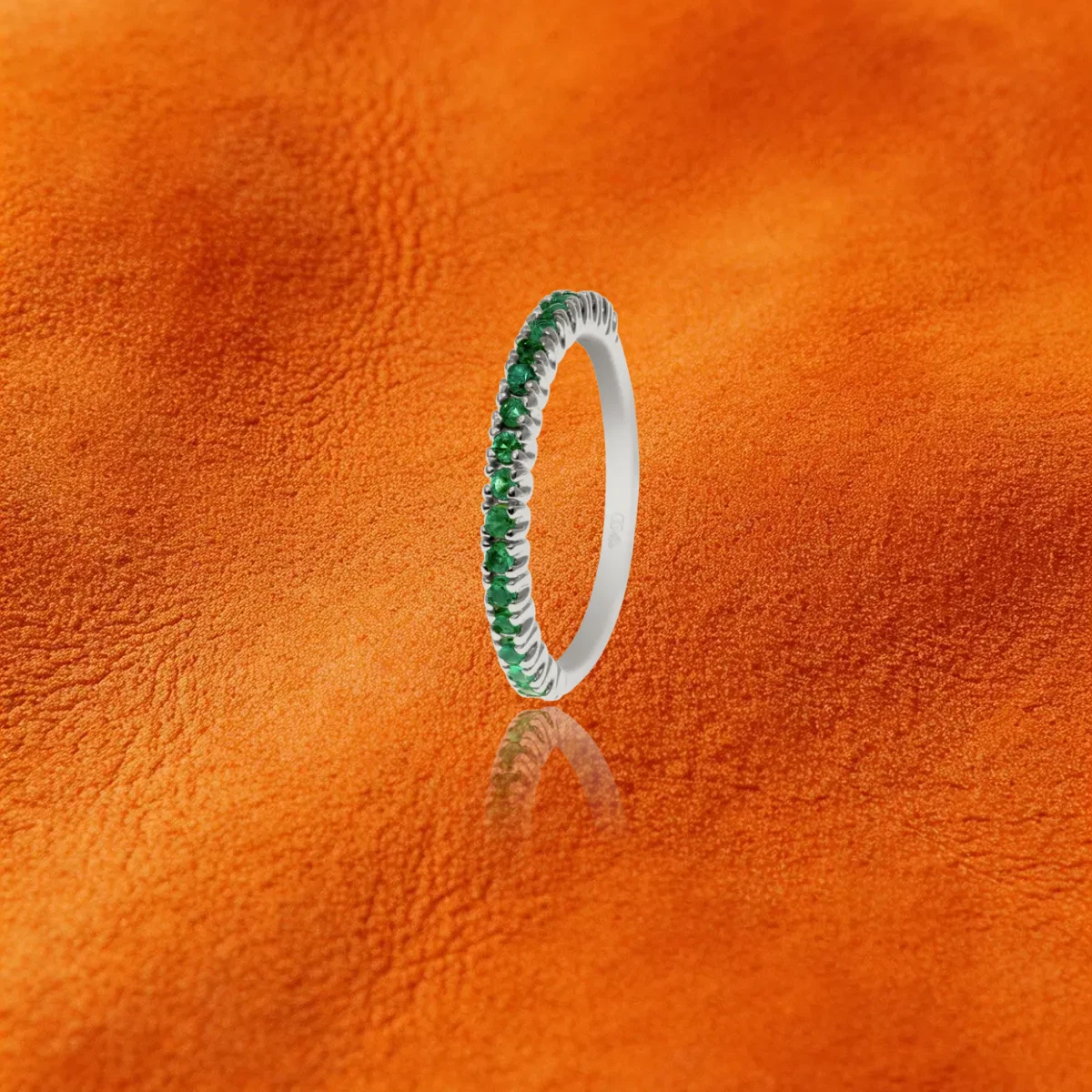 Emerald Eternity Ring/Wedding Band