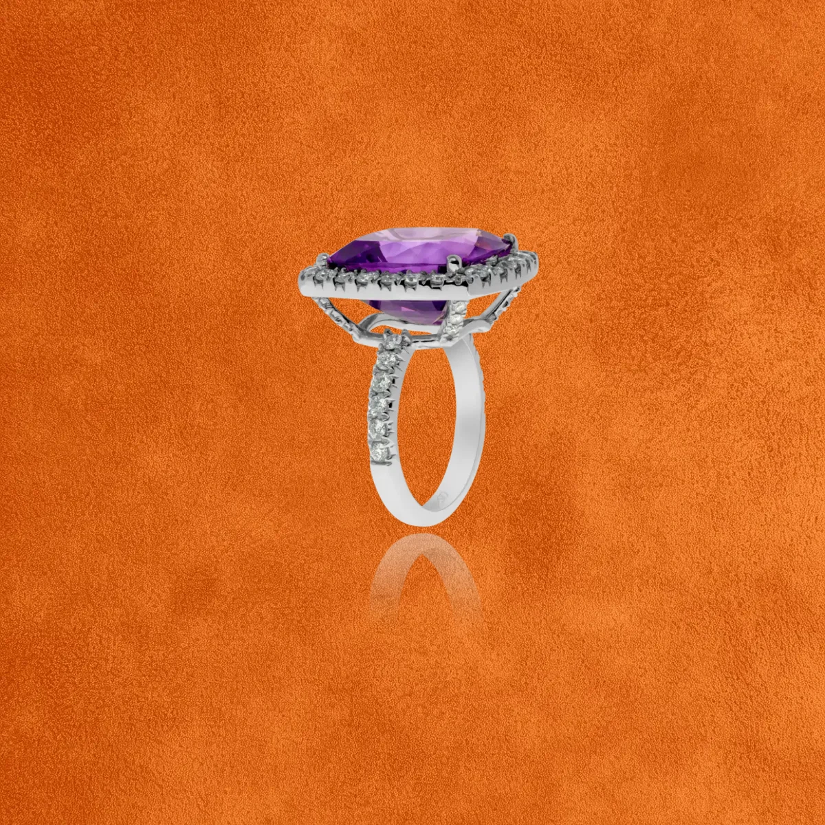 Amethyst And Diamond Ring