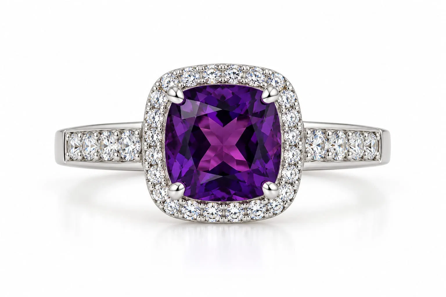 Amethyst And Diamond Ring