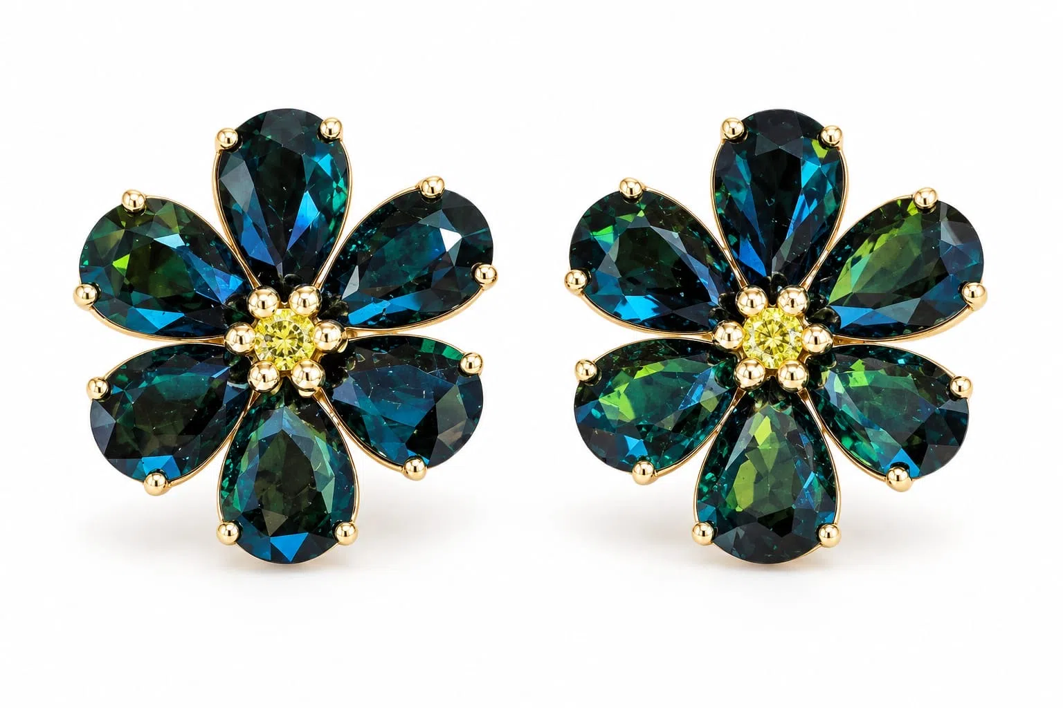 Tsavorite Garnet And Diamond Earrings