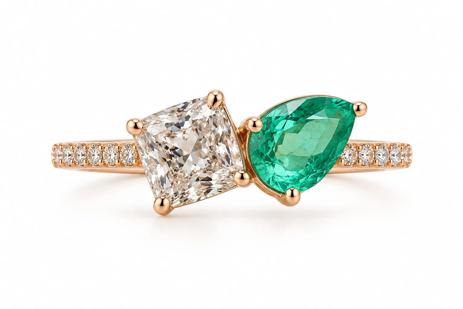 Emerald And Diamond Ring