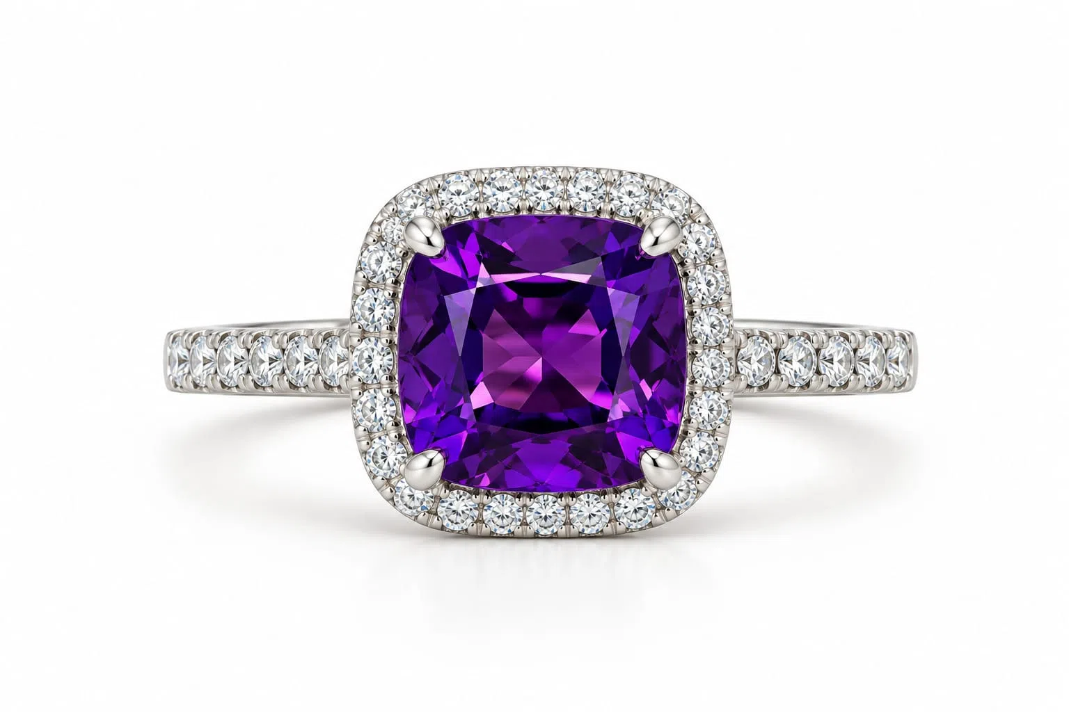 Amethyst And Diamond Ring
