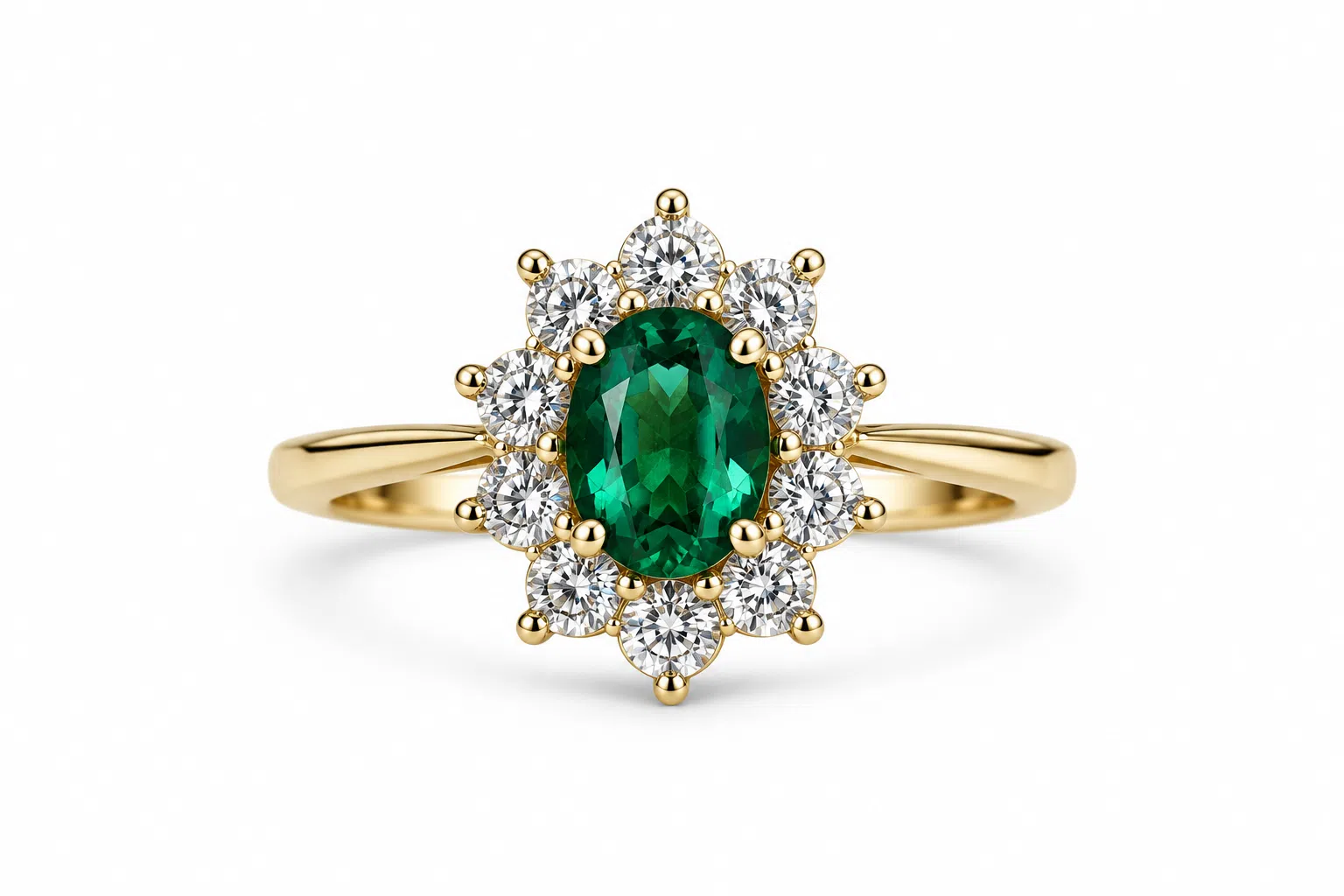 Emerald And Diamond Ring