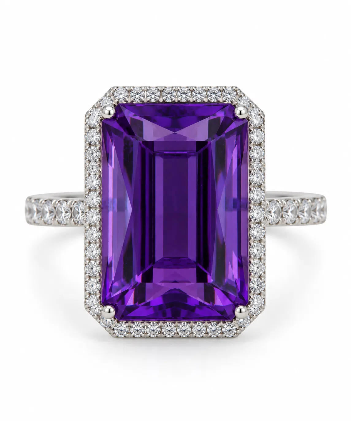 Amethyst And Diamond Ring