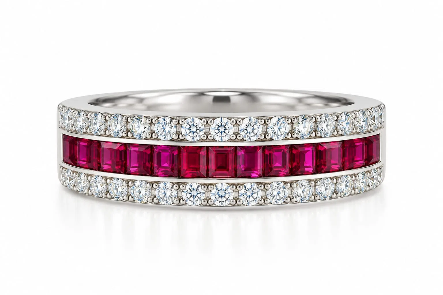 Ruby And Diamond Earrings