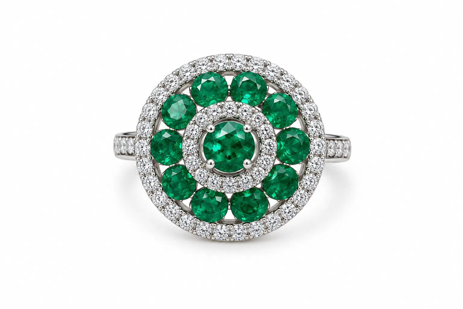 Emerald And Diamond Ring