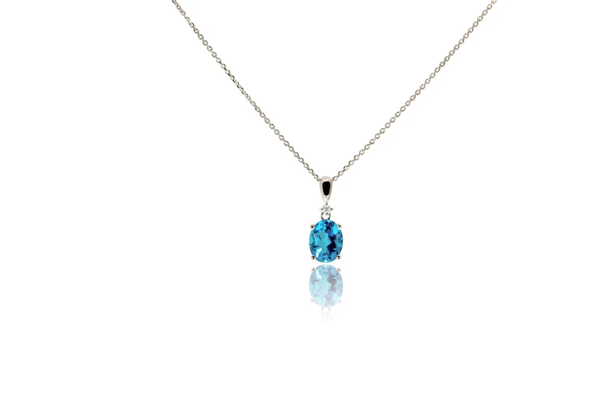 Blue Topaz Necklace view 2