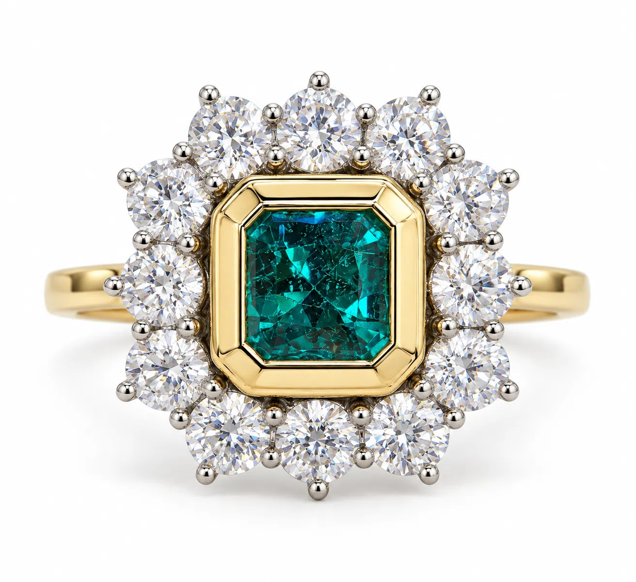 Emerald And Diamond Ring