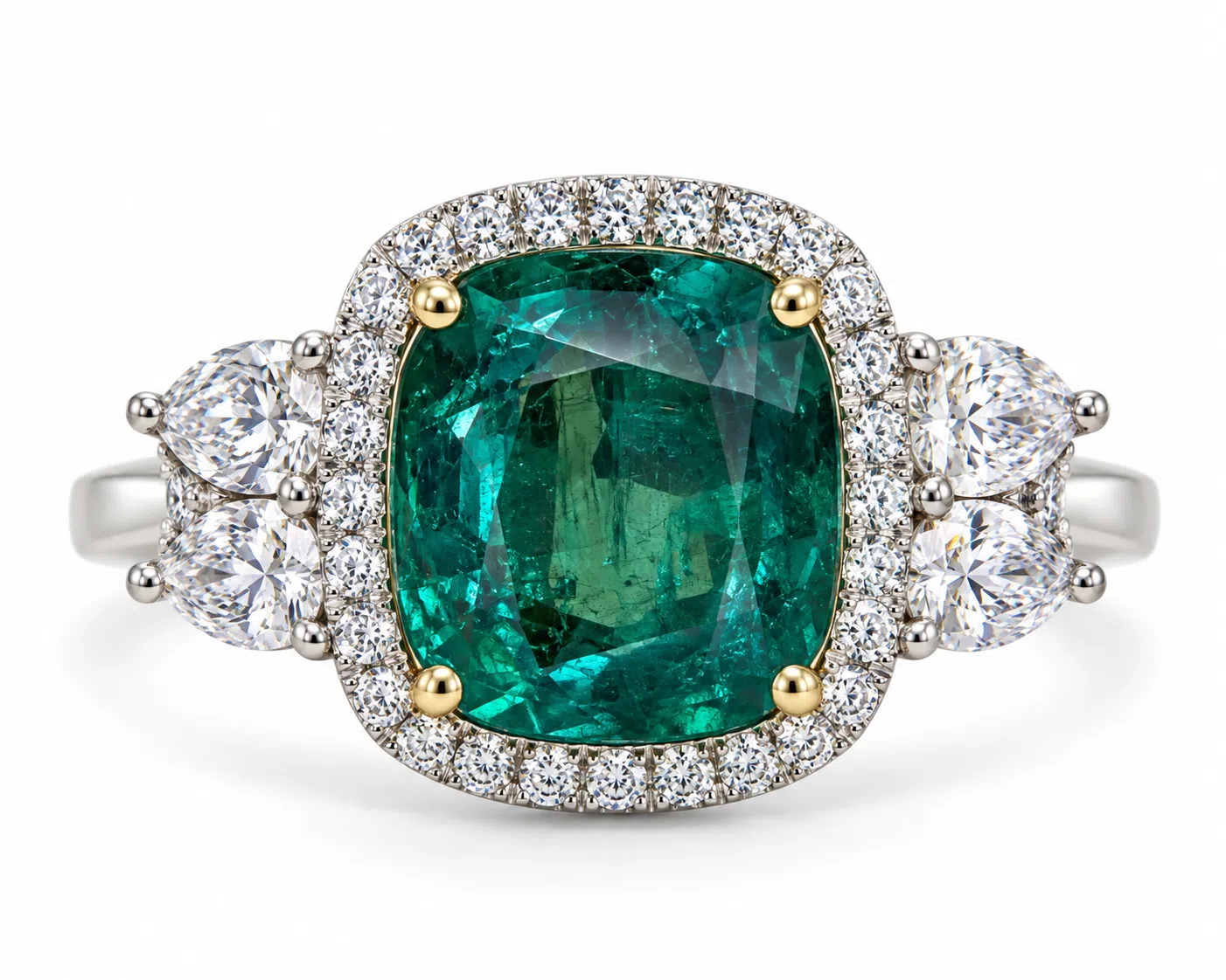 Emerald And Diamond Ring