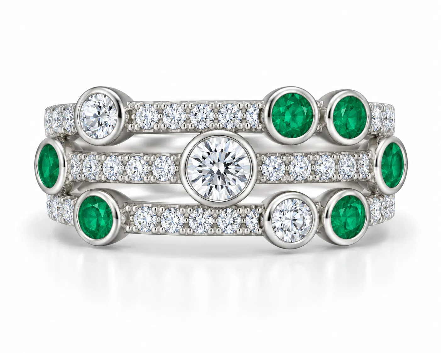 Emerald And Diamond Ring