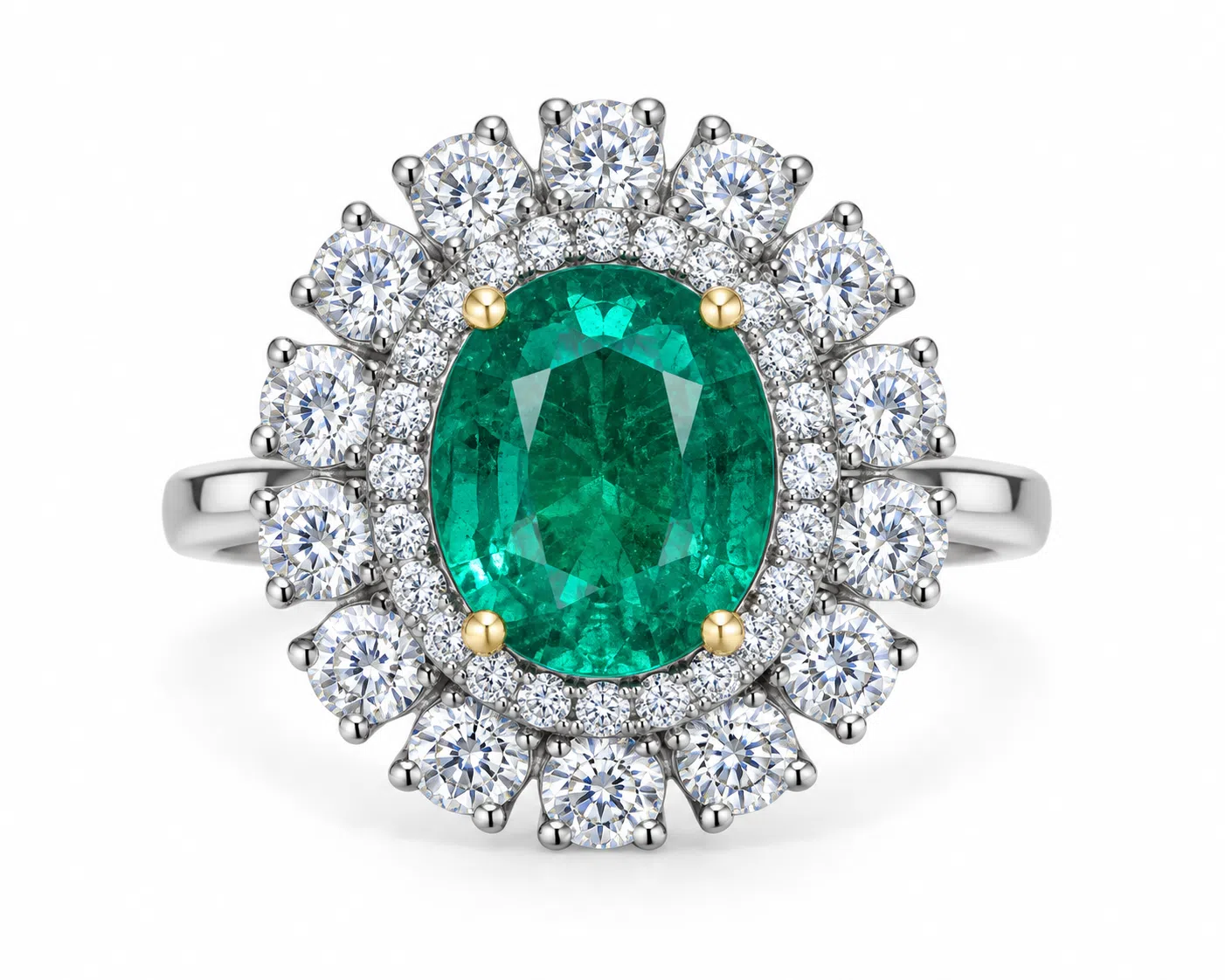 Emerald And Diamond Ring