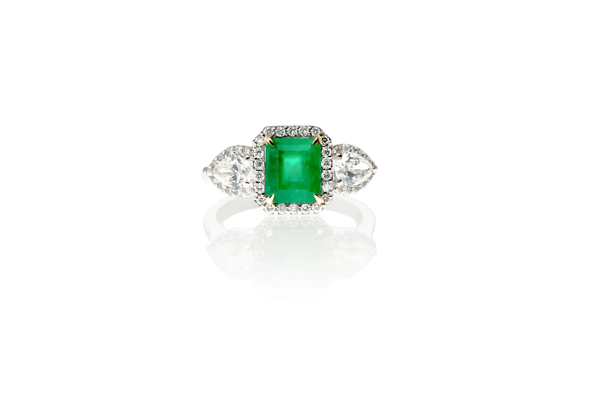 Emerald And Diamond Engagement Ring