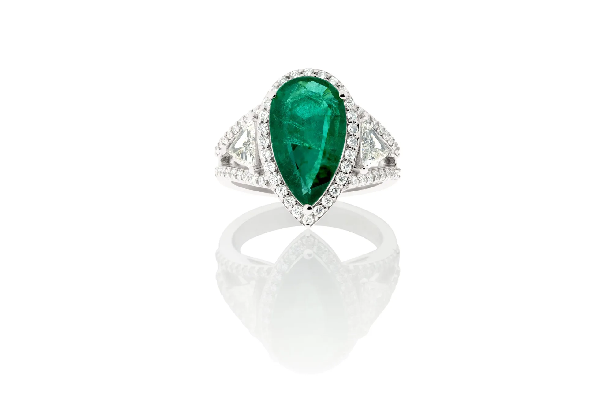 Emerald And Diamond Engagement Ring