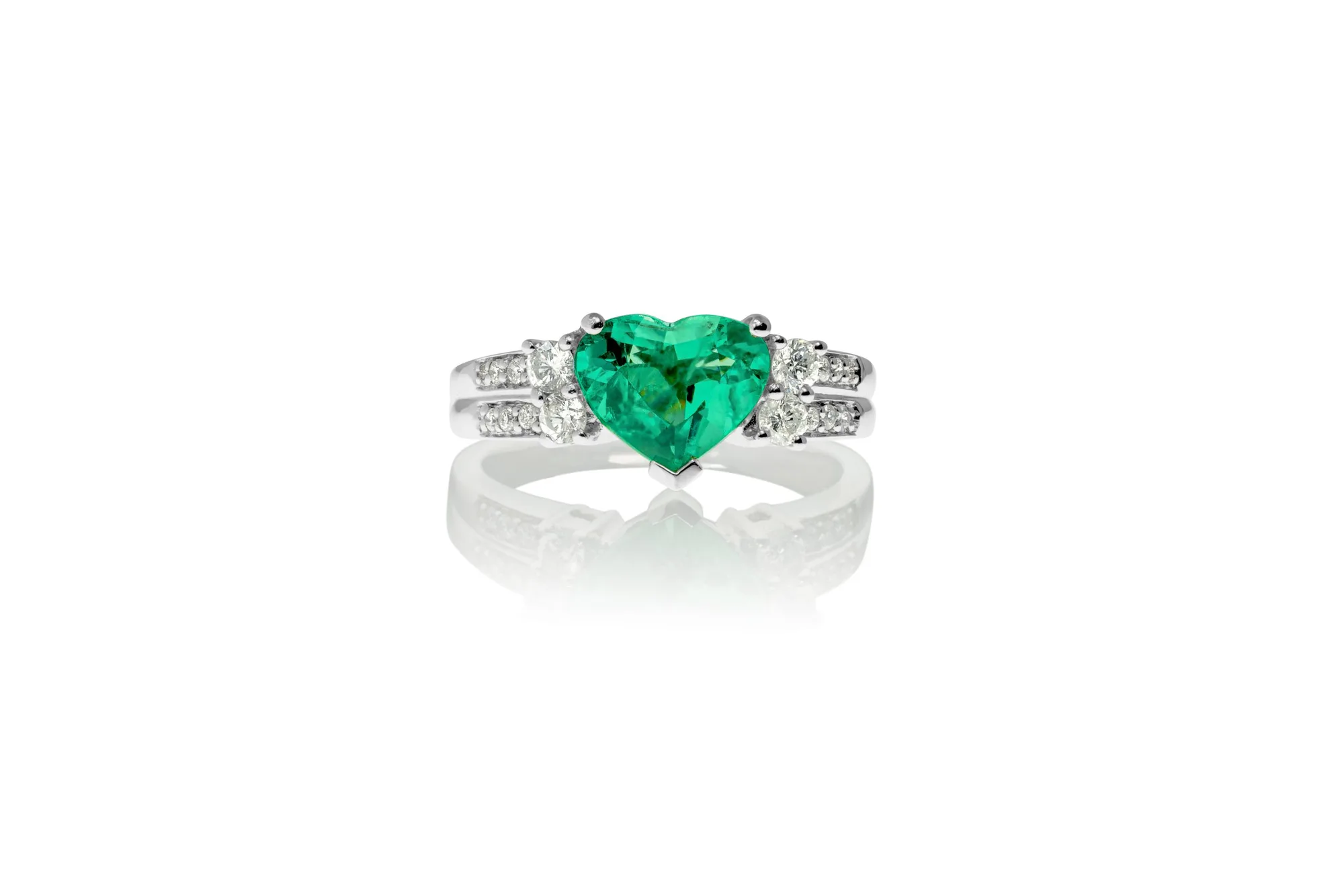 Emerald And Diamond Engagement Ring