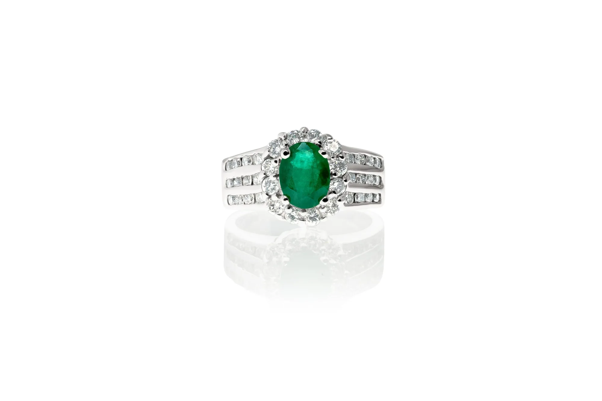 Emerald And Diamond Engagement Ring