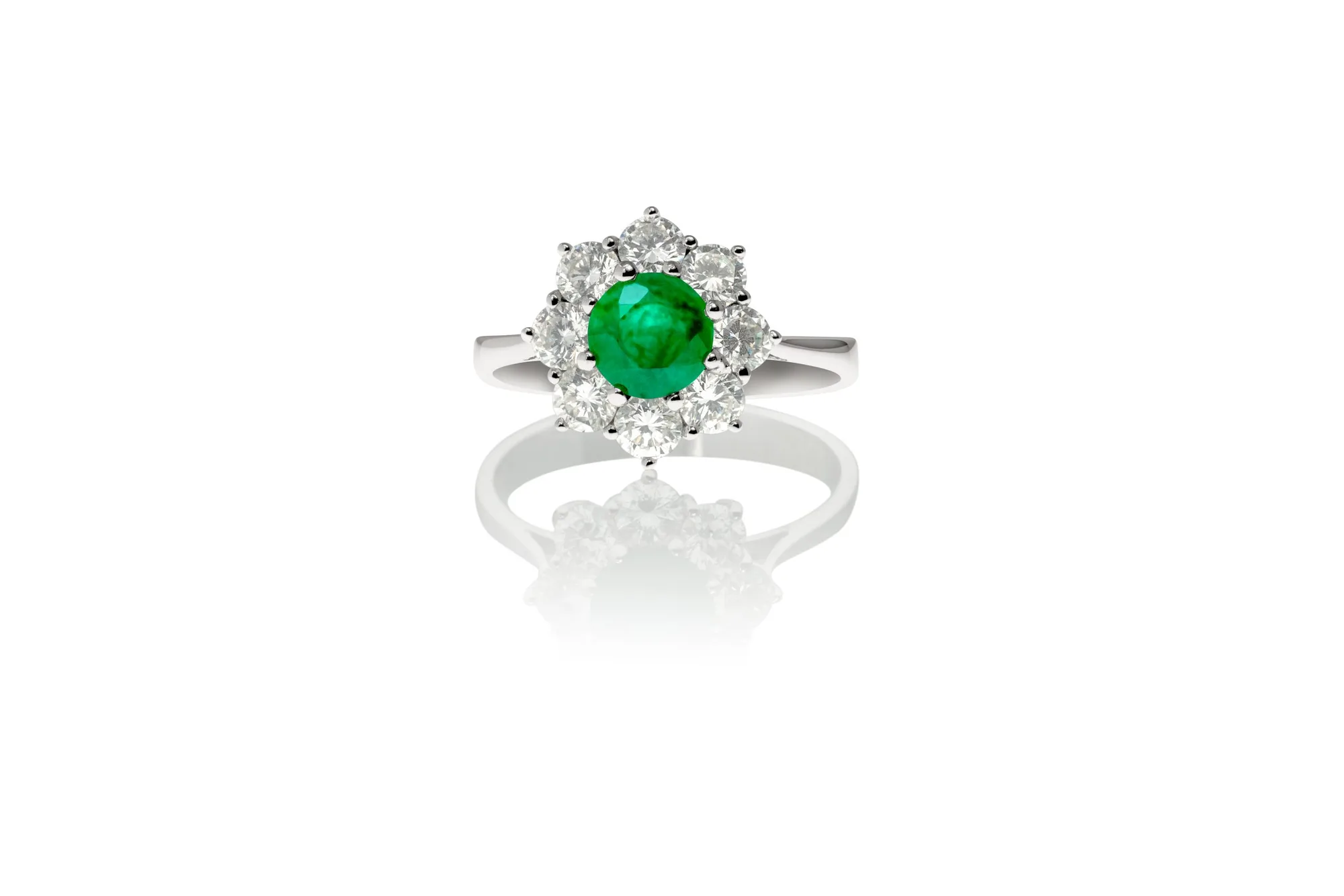 Emerald And Diamond Engagement Ring
