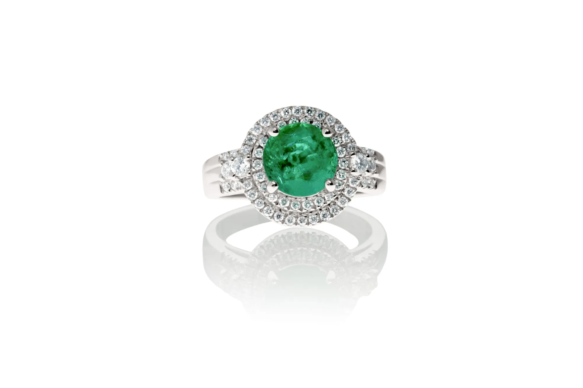 Emerald And Diamond Engagement Ring