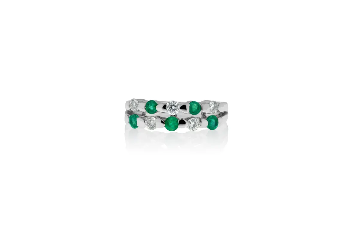 Emerald And Diamond Ring view 2