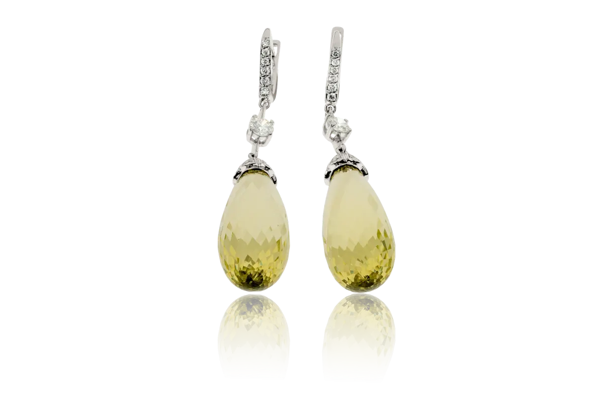 Lemon Quartz Earrings view 3
