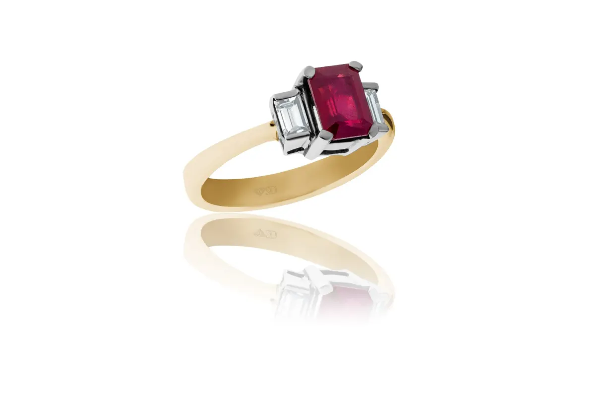 Ruby And Diamond Ring view 2